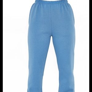 Dusty Blue Basic Cuffed Jogger